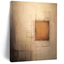 Load image into Gallery viewer, Minimalist Brown Square Acrylic Art - Ideal for Bedroom &amp; Study Room Display LargeART0535
