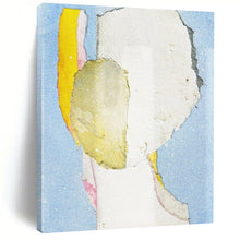 Load image into Gallery viewer, Mixed - Media Abstract Head Art, Pastel - Toned Textured Collage for Feminine Nursery &amp; Whimsical Sunroom LargeART2225
