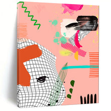 Load image into Gallery viewer, Playful Pink Abstract Mosaic, Ideal for Girly Teen Bedroom &amp; Quirky Boutique LargeART2006
