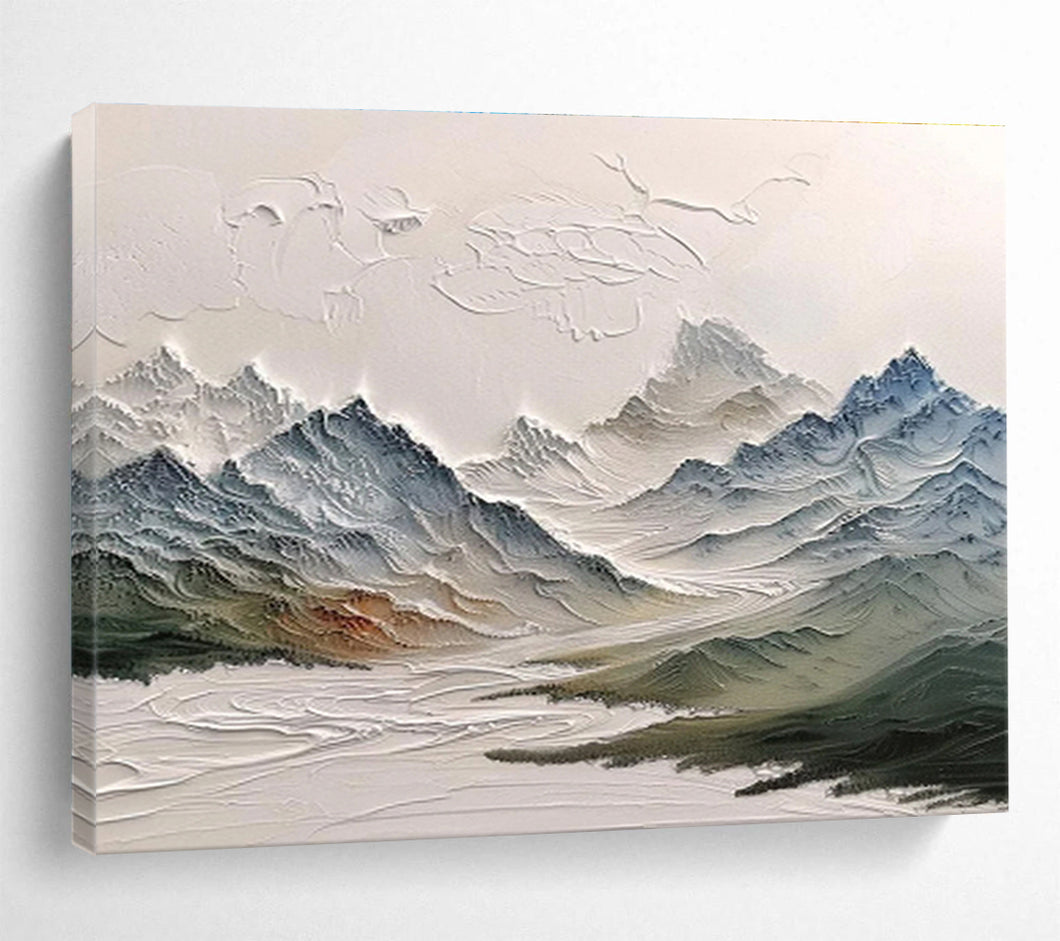 Textured Colorful Mountain Abstract Painting DKH462