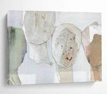 Load image into Gallery viewer, Hand - painted Generous - sized Collaged Neutral Figures Acrylic Art for Eclectic Home Offices LargeART1781
