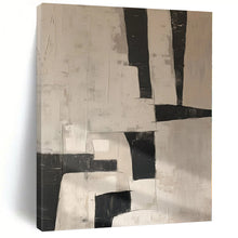 Load image into Gallery viewer, Hand - painted Extensive Black - White Geometric Abstract Acrylic Art for Modern Offices LargeART0123

