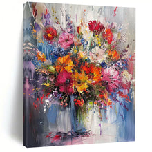 Load image into Gallery viewer, Colorful Floral Explosion – Impasto - Style Flower Bouquet DTP260
