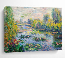 Load image into Gallery viewer, Impressionist Water Garden Large - Scale Hand - painted Abstract Acrylic Art DLZ197
