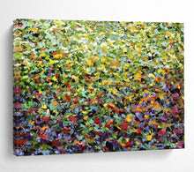 Load image into Gallery viewer, Hand - painted Substantial Vivid Green Field of Colors Acrylic Art for Nature - Loving Family Rooms LargeART1797
