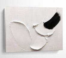 Load image into Gallery viewer, Black - White Abstract “Bold Strokes” Painting on Canvas, Dramatic Modern Art DKH909
