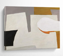 Load image into Gallery viewer, Monochromatic Abstract Painting on Canvas: Subtle - Shaped Abstraction DKH577
