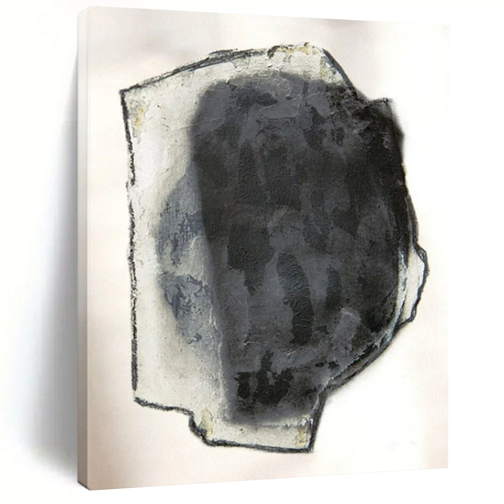 Expressionist Abstract Art, Monochromatic Textured Painting for Modern Gallery Wall & Edgy Studio LargeART2252