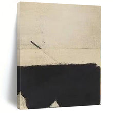 Load image into Gallery viewer, Minimalist Beige - Black Abstract 2 Canvas Painting, Suited for Modern Studio &amp; Art - Inspired Bedroom LargeART1166
