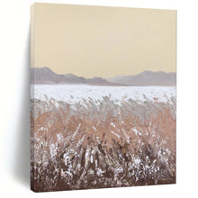 Load image into Gallery viewer, Beige &amp; Brown Textured Landscape Painting, Perfect for Rustic Living Room &amp; Cozy Reading Nook LargeART2090
