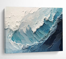 Load image into Gallery viewer, Ocean Waves “Textured Tide” Painting on Canvas, Impasto Maritime Art DKH872
