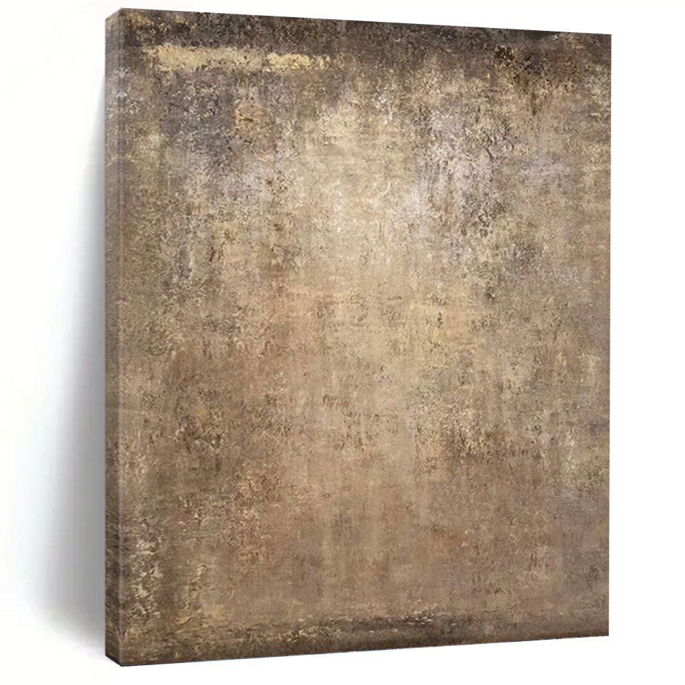 “Textured Earth Tones” - Brown, Beige Abstract Art on Canvas DKH1208