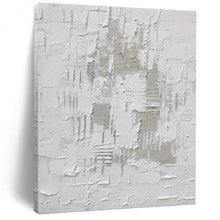 Load image into Gallery viewer, “Textured White Abstraction” Abstract Painting on Canvas, Minimalist Gallery Accent DKH1063
