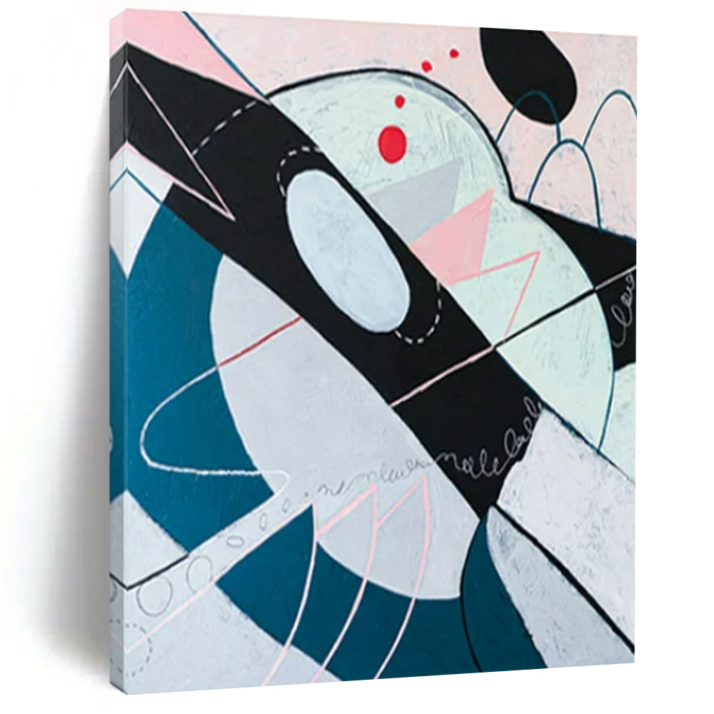 Geometric Abstract with Soft Tones - Great for Minimalist Home Office & Modern Gallery LargeART2385