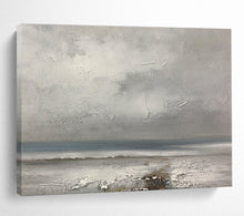 Load image into Gallery viewer, “Grey Textured Seaside” - Minimalist Abstract Acrylic, Great for Modern Office and Art Studio DLZ265
