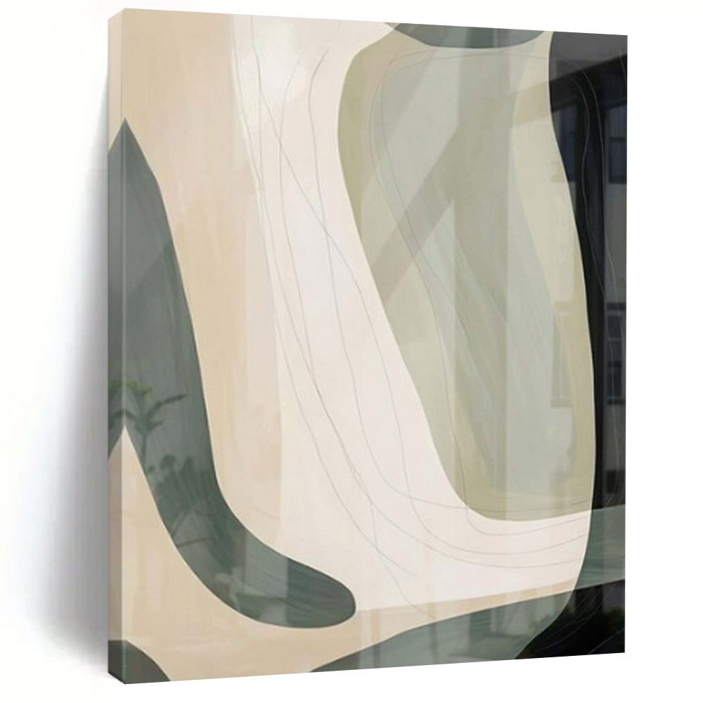 Flowing - Shaped Abstract Acrylic Art, Suited for Contemporary Dance Studio & Artistic Living Space LargeART1061
