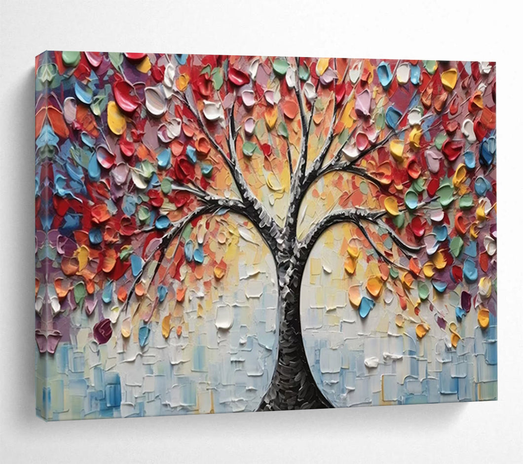 Colorful Life Tree Large - scale acrylic painting DLZ169