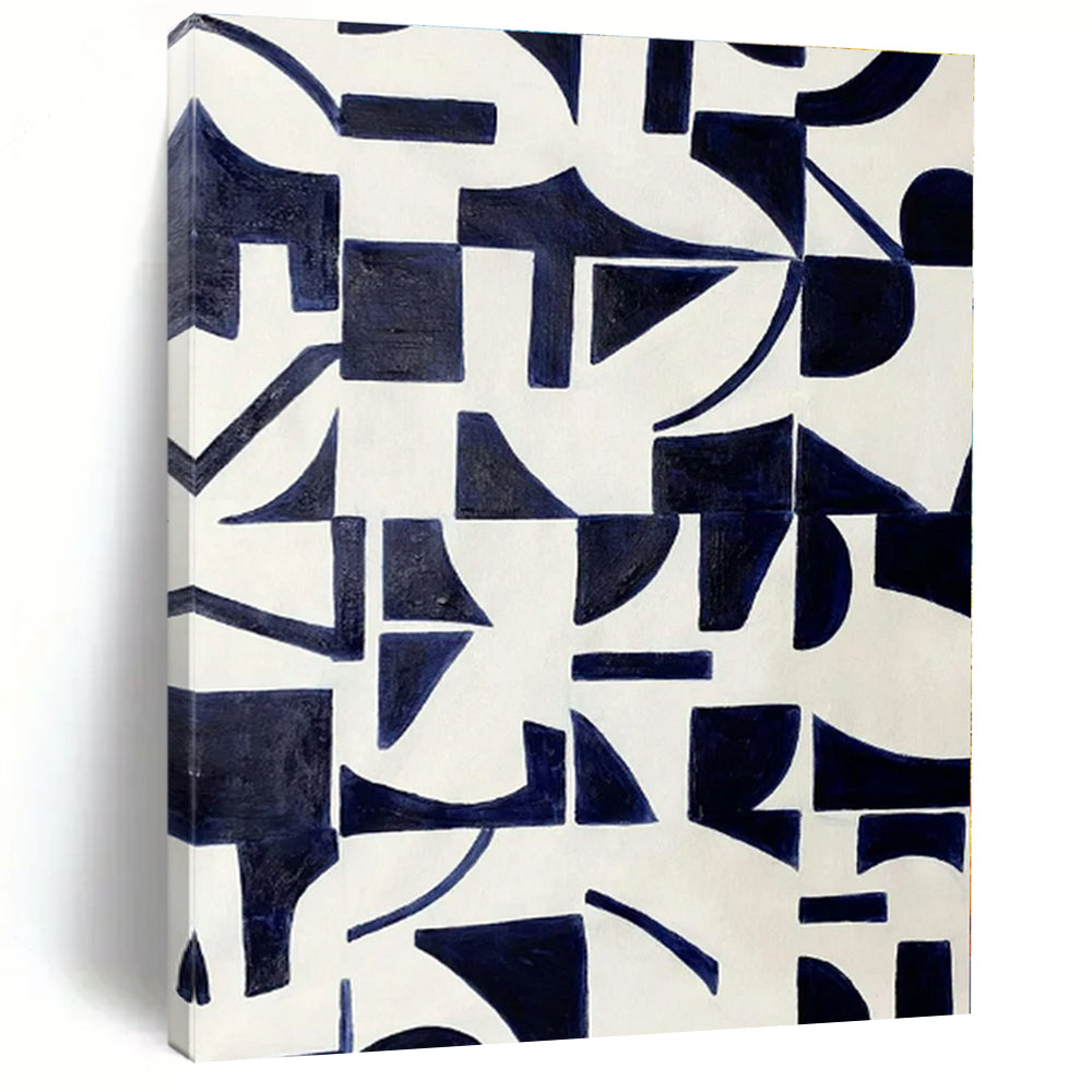 Geometric Pattern Abstract Painting, Ideal for Modern Gallery Wall & Contemporary Café LargeART1327