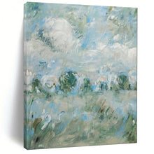 Load image into Gallery viewer, Impressionist Blue &amp; Green Landscape, Ideal for Cottage - Style Living Room &amp; Calm Study LargeART1982
