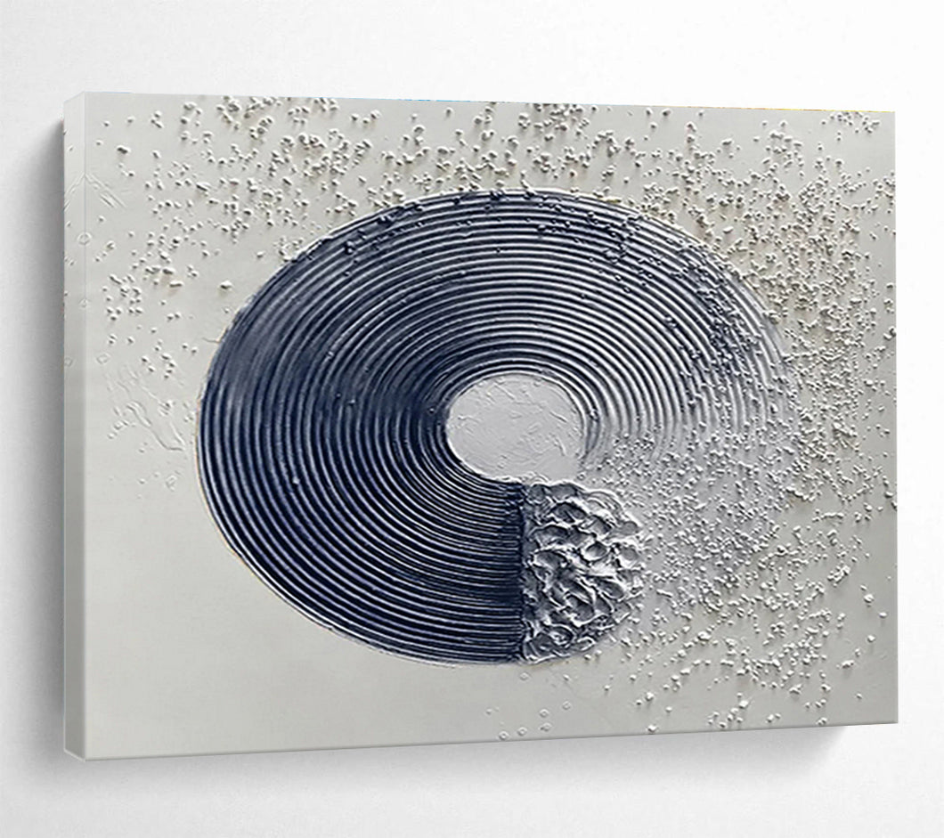 Textured Circular Abstract Painting for Modern Gallery & Minimalist Office DKH211