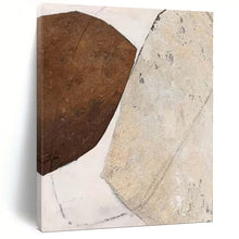 Load image into Gallery viewer, Grand Hand - painted Brown &amp; Beige Textured Shapes Acrylic Art for Neutral - Toned Studies LargeART0171
