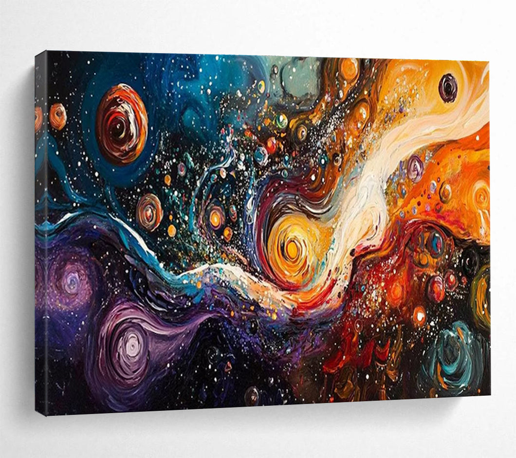 Cosmic Swirl “Galaxy Dreams” Painting on Canvas, Abstract Space Art DKH815