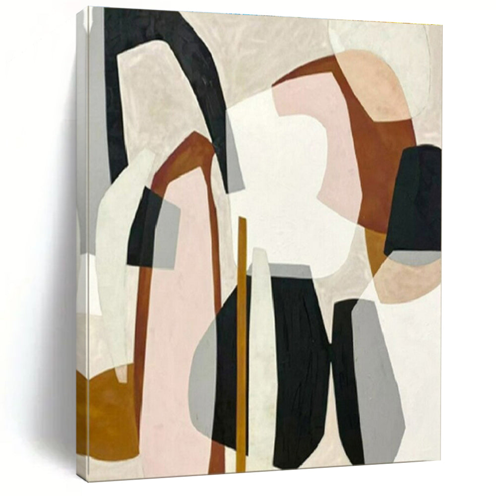 Colorful Geometric Shapes Collage Acrylic Art - Great for Creative Kids’ Room & Modern Art Gallery LargeART0670