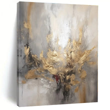 Load image into Gallery viewer, Gray - Gold Abstract Flower Acrylic Art - Ideal for Boutique Hotel Room &amp; Luxury Living Room Decoration LargeART0540

