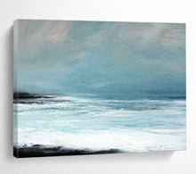 Load image into Gallery viewer, Serene Light Blue Ocean View Abstract acrylic painting DLZ032

