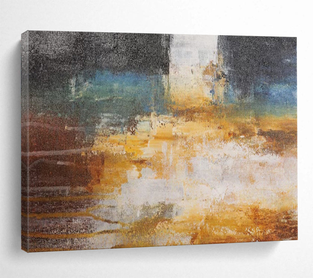 Colorful Abstract Landscape Painting - Perfect for Creative Studio & Eclectic Home DKH012