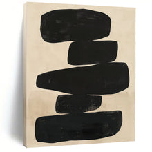 Load image into Gallery viewer, Massive Stacked Black Shapes Abstract Acrylic for Contemporary Hallway LargeART0276
