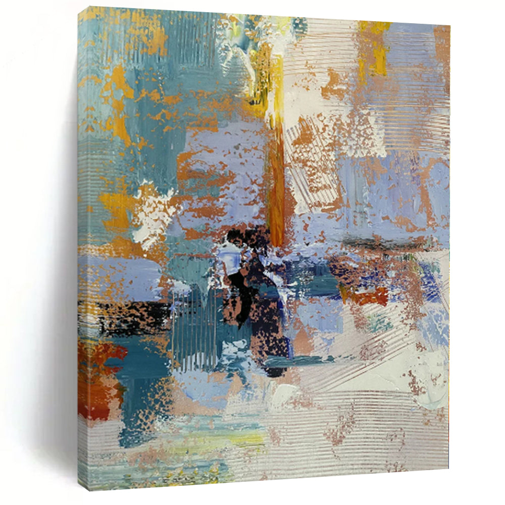 Oversized Hand - painted Textured Abstract Blend Acrylic Art for Art - Loving Hallways LargeART0228