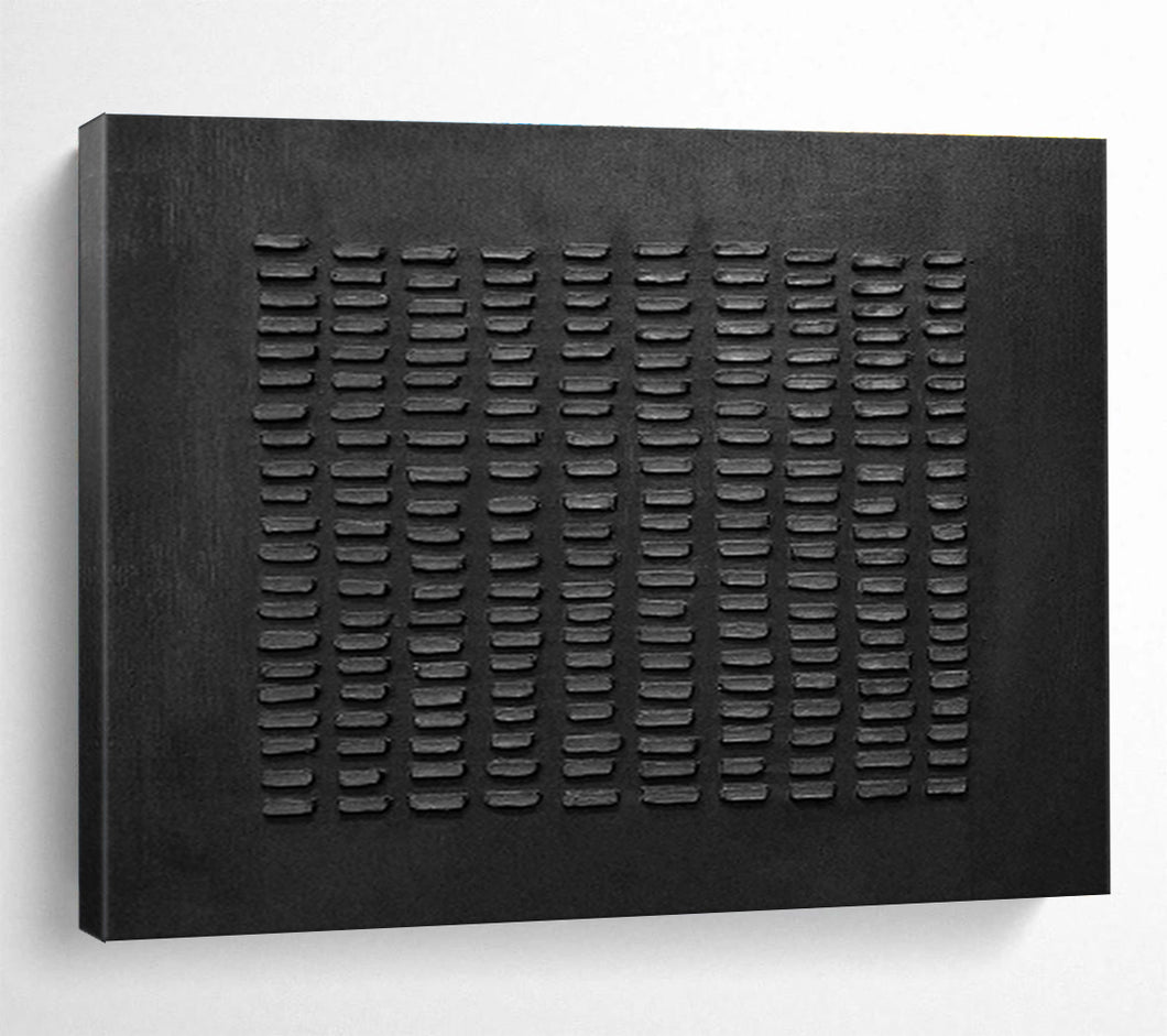 Minimalist Black Abstract Art for Industrial Office & Calm Waiting Room DKH089