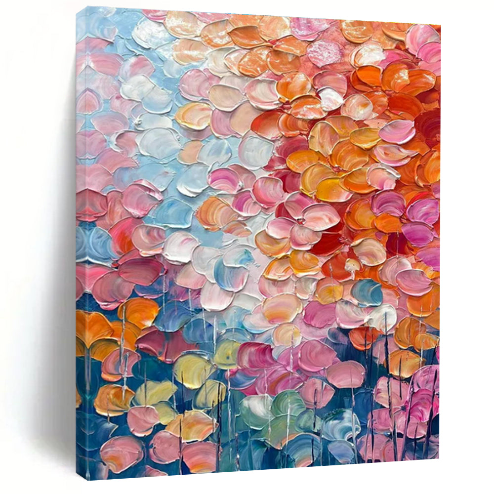 Colorful Petal - Shaped Abstract, Ideal for Cheerful Nursery & Garden - Themed Café LargeART1482
