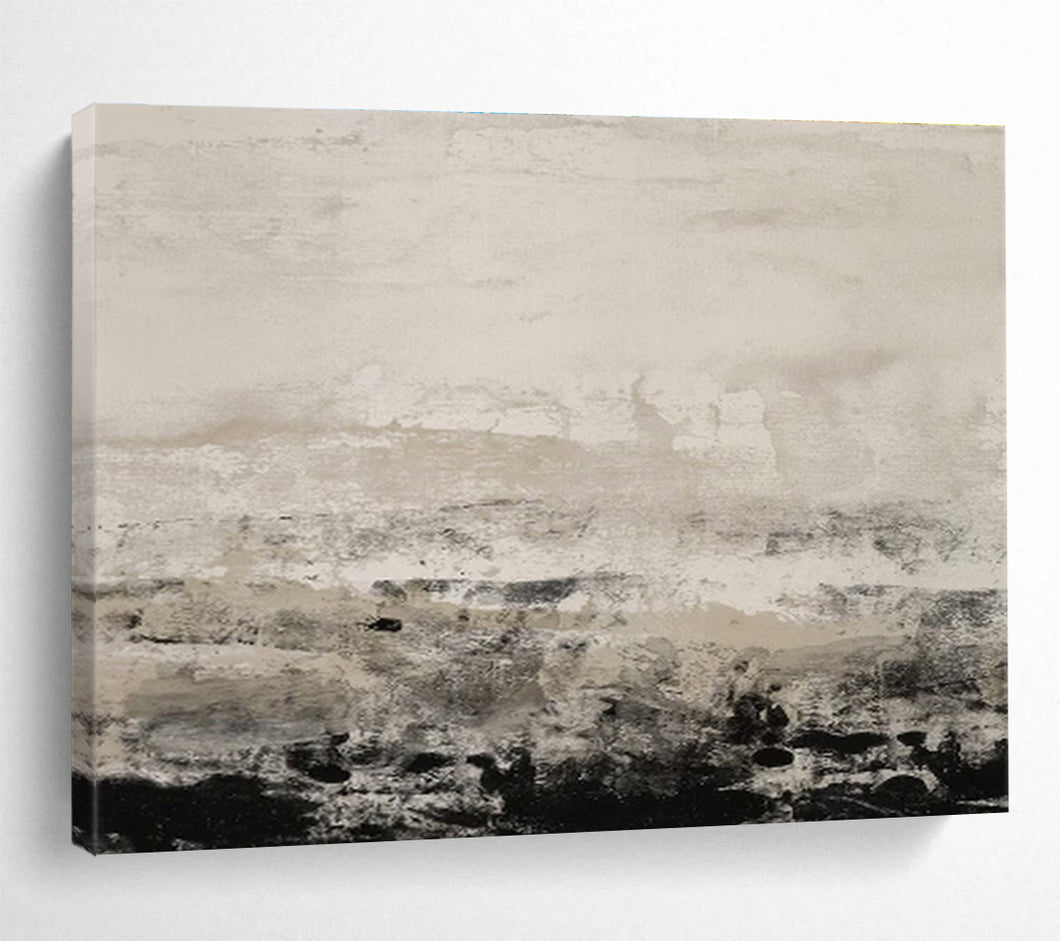 Monochromatic Abstract Landscape Painting On Canvas DKH445
