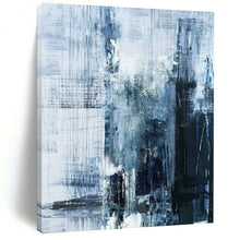 Load image into Gallery viewer, Blue - Gray Textured Abstract Painting - Ideal for Loft &amp; Office Decor LargeART2343
