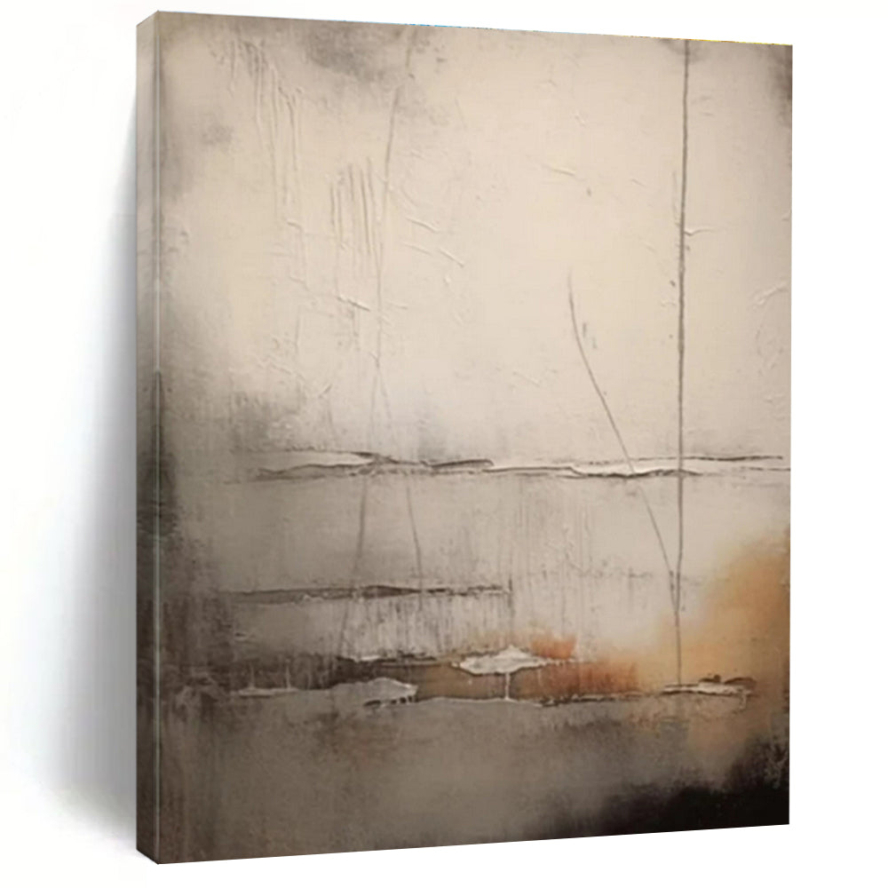 Gray - Toned Minimalist Abstract Art – Great for Industrial - Chic Office & Zen Meditation Space LargeART0709