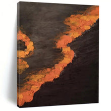 Load image into Gallery viewer, “Fiery Orange Path” Abstract Landscape - Inspired Painting on Canvas, Bold Wall Art DKH961
