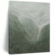 Load image into Gallery viewer, “Misty Mountain Waterfall” - Atmospheric Landscape Art on Canvas DKH1490
