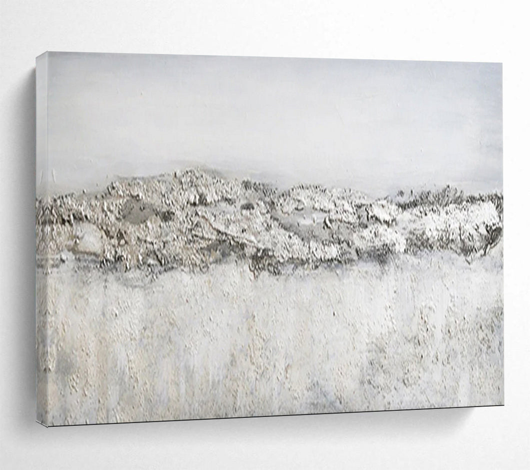 “Neutral Textured Landscape” - Minimalist Abstract Acrylic, Fits Art Studio and Modern Office DLZ260
