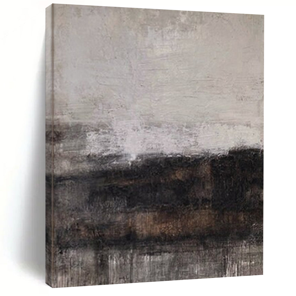 Grey - Black Deep Abstract Acrylic Art, Ideal for Art Studio & Fireplace Sides LargeART0983
