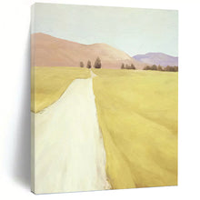 Load image into Gallery viewer, “Serene Country Road” - Yellow, Pink, and Purple Landscape Art on Canvas DKH1415
