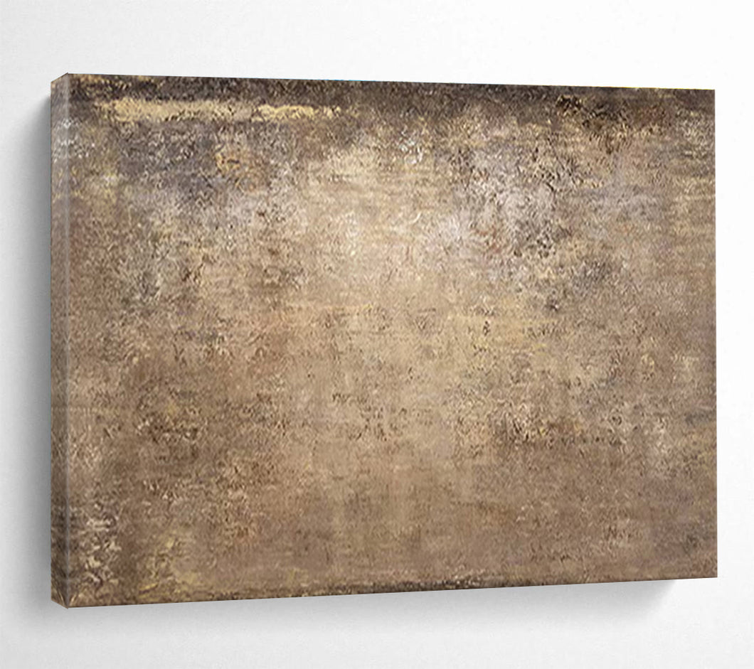 Earth - Toned Textured Abstract Painting on Canvas - “Time - Worn Stories” DKH602