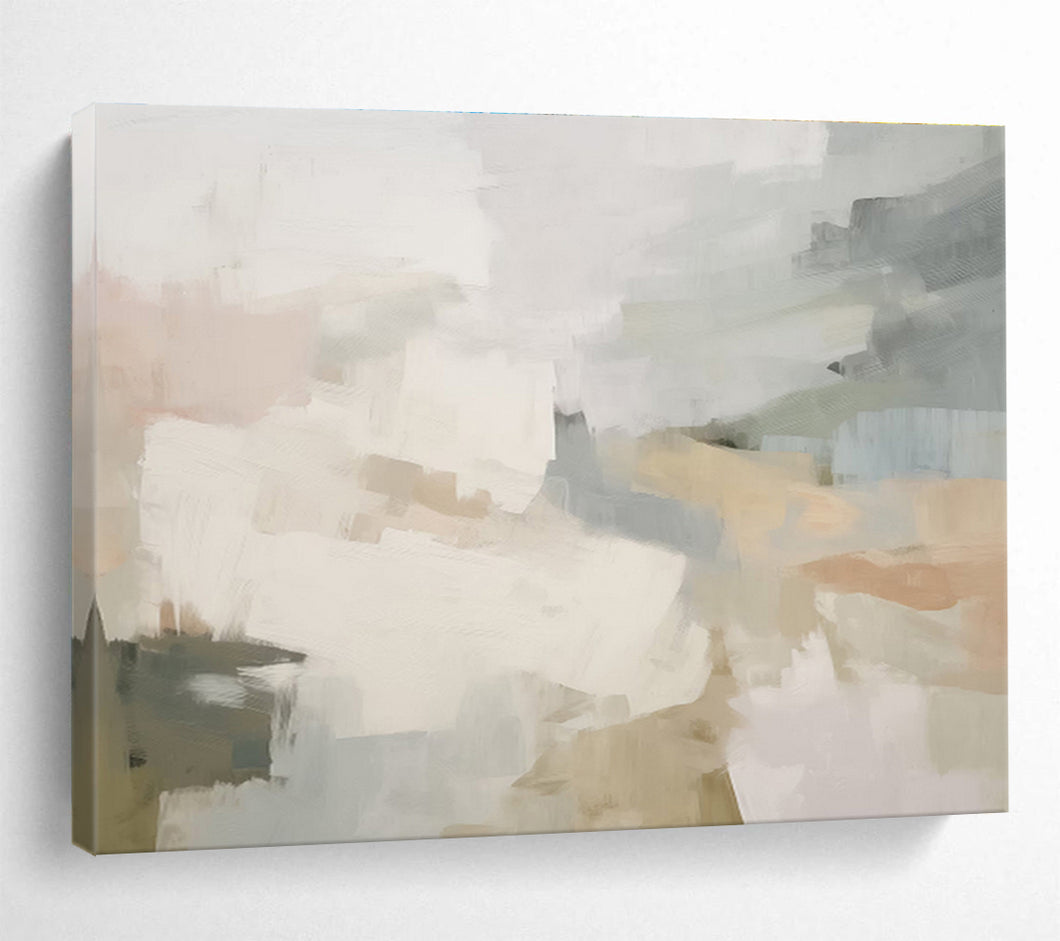 Pastel - Hued Abstract Painting for Contemporary Living Room & Art - Inspired Nursery DKH246
