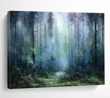 Load image into Gallery viewer, Forest Mist “Enchanted Woods” Painting on Canvas, Ethereal Landscape Art DKH869
