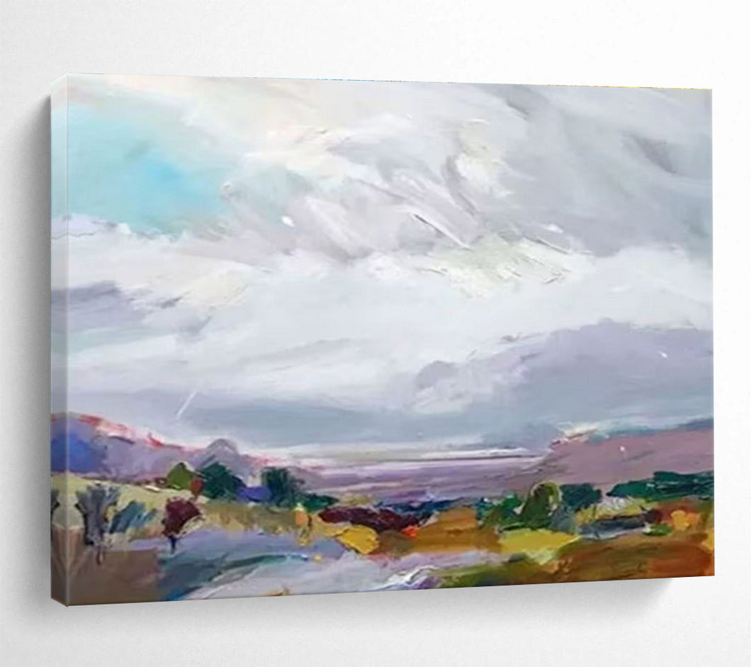 Colorful Abstract Landscape Painting On Canvas DKH442