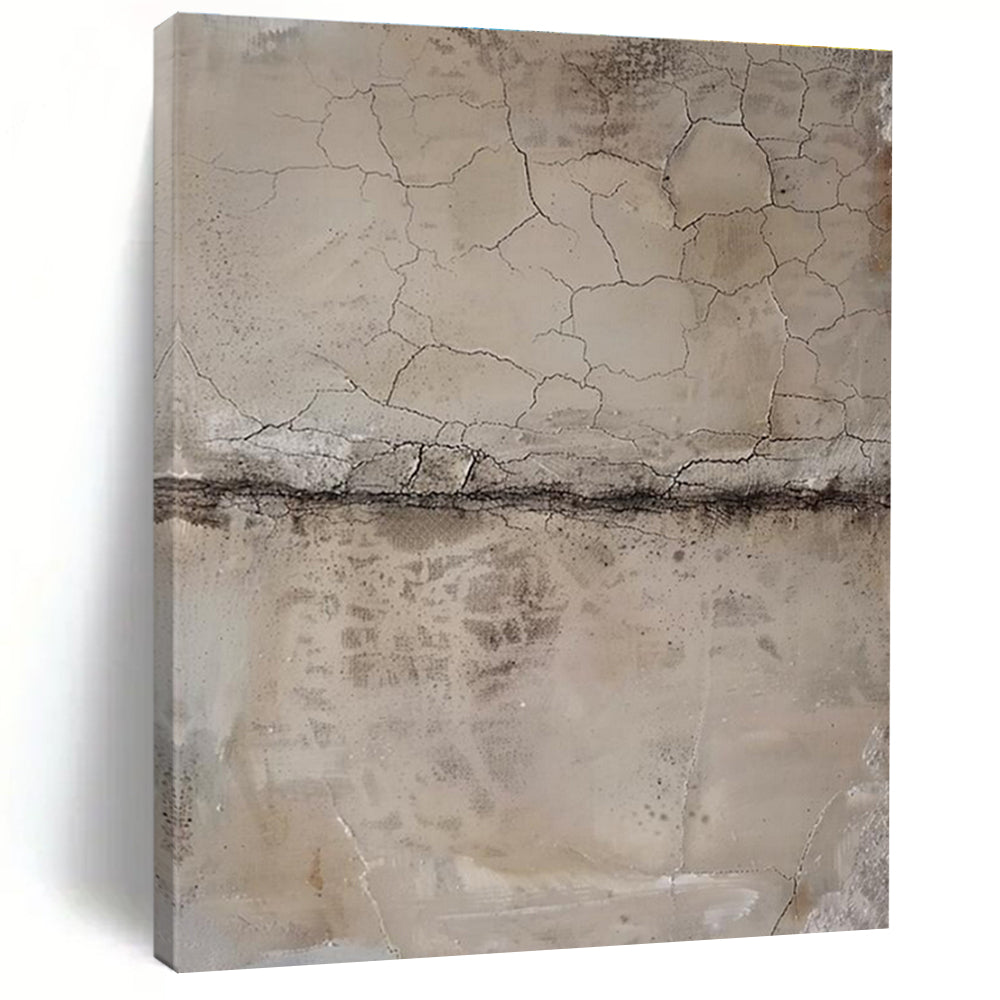 Cracked Earth Texture Art - Ideal for Eco - conscious Office & Rustic Art Gallery LargeART0703