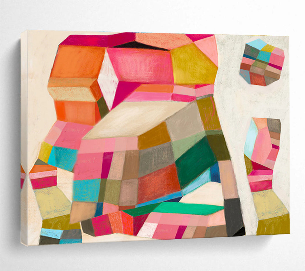 Colorful Geometric Abstract Art for Modern Home Office & Creative Studio DKH070