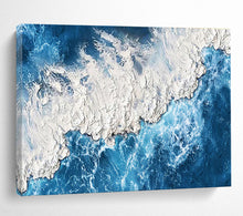 Load image into Gallery viewer, Textured Ocean Painting on Canvas - “Arctic Waters” DKH785
