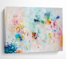 Load image into Gallery viewer, Light &amp; Colorful Abstract Swirls - Airy Living Room Art LargeART1501
